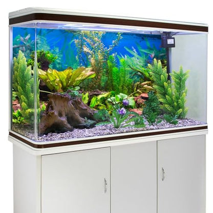 AWERT 60x24 inches Aquarium Background Aquatic Plant River Bed & Lake Fish Tank Background Vinyl - size: 60x24in/150x60cm
