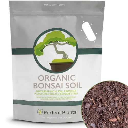 Bonsai Soil by Perfect Plants - 8qts. Premium All-Purpose Mix | Perfect for Several Bonsai Tree Plants | Made in Small Batches in the USA - size: 8qts.
