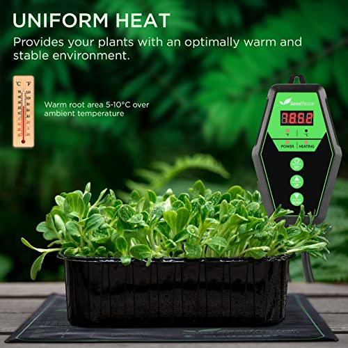 20" x 20" MET Certified Seedling Heat Mat and Digital Thermostat Combo Set - size: 1 Pack-20" X 20"