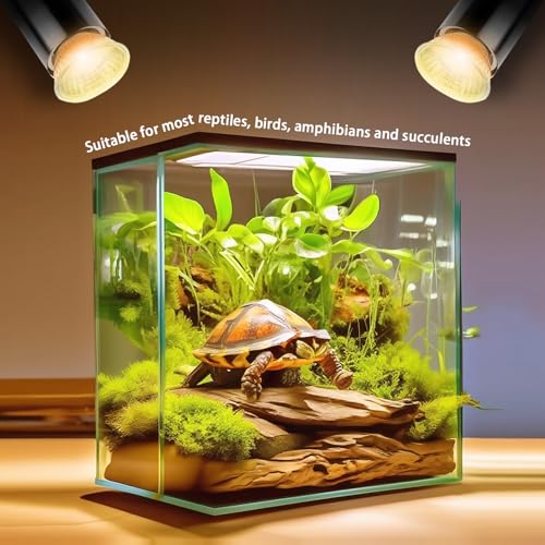 75W UVA UVB Bulbs, 6-Pack Light Turtle Heat Lamp for Reptiles and Amphibian Tanks, Terrariums and Cages, Fit E26 Heat Reptile Lamp,Works with Various Lamp Fixtures - size: 75 Watts (6-Pack)