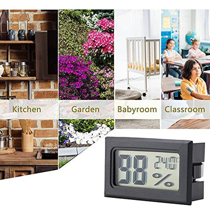 Mini Hygrometer Thermometer Digital Temperature Humidity Meter Built in Probe Aquarium Thermometer for Homes