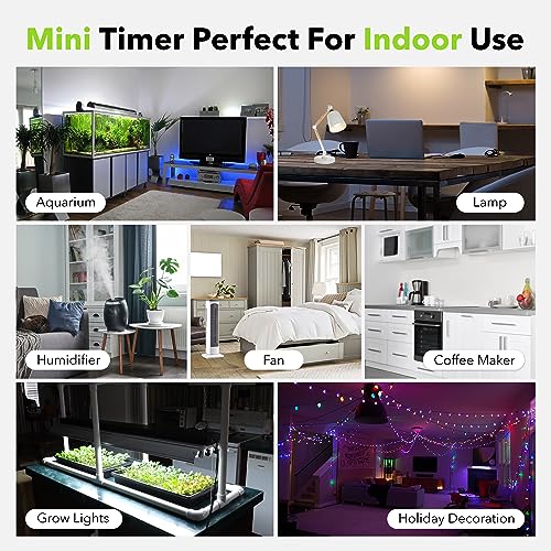 BN-LINK BND-60/U47 Indoor Mini 24-Hour Mechanical Outlet Timer, 3-Prong, 4-Pack - size: 3-Prong, 4-Pack, 1 Outlet, Mini