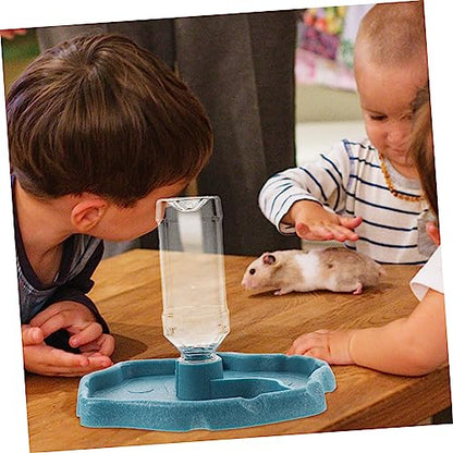 Reptile Water Food Bowl Automatic Turtle Dispenser Bottle Feeding Dish for Lizard Tortoise Bearded Dragon Chameleon
