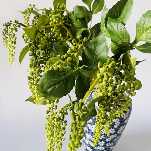 3 pcs Artificial Hanging Succulents Faux Burro's Tail Picks Trailing String of Pearls Succulent Fake Greenery Sprays for Basket Planter Centerpiece Floral Arrangement