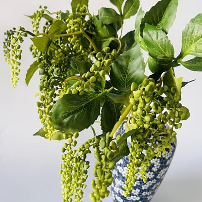3 pcs Artificial Hanging Succulents Faux Burro's Tail Picks Trailing String of Pearls Succulent Fake Greenery Sprays for Basket Planter Centerpiece Floral Arrangement
