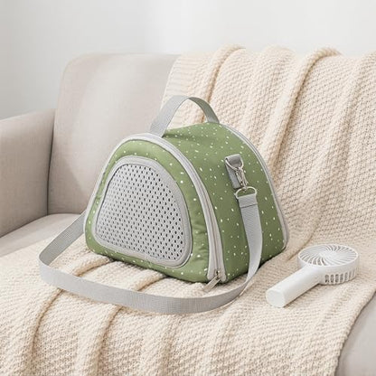 TOYANDONA 2pcs Portable Small Pet Carrier Bag for Hamster, Lizard, Sugar Glider, and Reptiles, Made of Sturdy Polyester and Oxford Cloth, Suitable for Travel and Outdoor Use in Weather