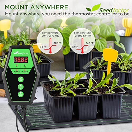 10" x 20" MET Certified Seedling Heat Mat and Digital Thermostat Combo Set - size: 1 Pack-10" X 20"