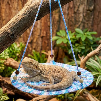 Bearded Dragon Hammock, Reptile Hammock Lizard Tank Accessories Bearded Dragon Tank Accessories Small Reptile Hanging Bed Swing Toysks for Chameleon Birds Rats Gecko Iguana