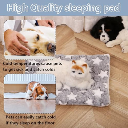 Pet Sleeping Mat Reptile Sleeping Bag Ultra Soft Cushion for Small Pets Comfortable Plush Sleeping Bag for Lizards, Leopard Iguanas, Reptiles and Other Small Animals (Grey)