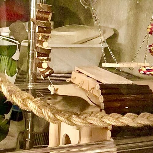 2 Pack 17.7" Hermit Crab Climbing Toys, Hanging Hermit Crab Rope Ladder, Hermit Crab Supplies, Reptile Vines Toys, Reptile Tank Terrarium Accessories, Habitat Decor for Leopard - size: 17.7 Inch