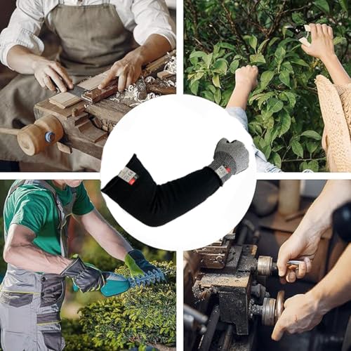 Cut Resistant Nitrile Gloves and Sleeves with EN388 Level 5 Protection - color: Black+grey