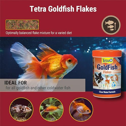 Tetra Goldfish Flakes, Nutritionally Balanced Diet for Aquarium Fish, Vitamin C Enriched Flakes, 7.06 oz (Pack of 2) - size: 7.06 Ounce (Pack of 2)