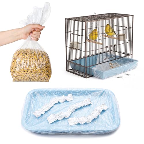 100 Pcs Disposable Bird Cage Liners Clear Plastic Parakeet Liner Bags, Universal Birdcage Liner Bags for Parakeets Parrots Finches Canaries Cockatiels, Bird Cage Accessories (26 x 18 Inches) - size: 1 Count (Pack of 100)