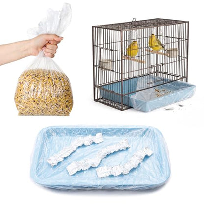 100 Pcs Disposable Bird Cage Liners Clear Plastic Parakeet Liner Bags, Universal Birdcage Liner Bags for Parakeets Parrots Finches Canaries Cockatiels, Bird Cage Accessories (26 x 18 Inches) - size: 1 Count (Pack of 100)