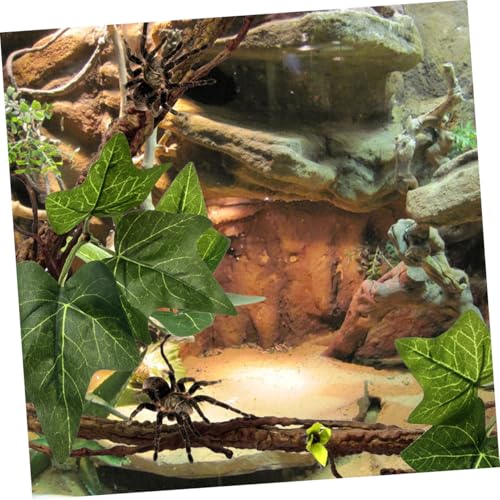 2Pcs Reptile Vines with Suction Cups for Terrarium Climbing and Shelter Stable Jungle Branches for Exotic Lizards Easy to Clean Enclosure Decoration