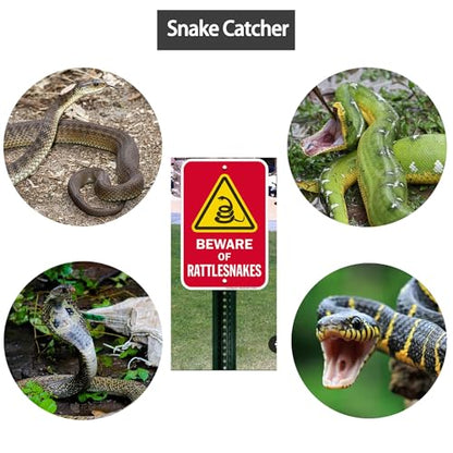 Escape-Proof Snake Catcher Net – Professional Telescopic Reptile Handling Tool with Deep Bag & Non-Slip Grip – Safe Capture and Removal Kit