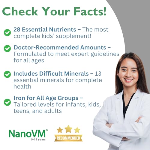 9-18 Years, Allergen-Free Kids Multivitamin, Unflavored Powdered Vitamins, Multivitamin Powder with 13 Vitamins & 13 Minerals, Low-Carbohydrate Vitamin Supplements, 275g - Solace Nutrition - style: 9-18