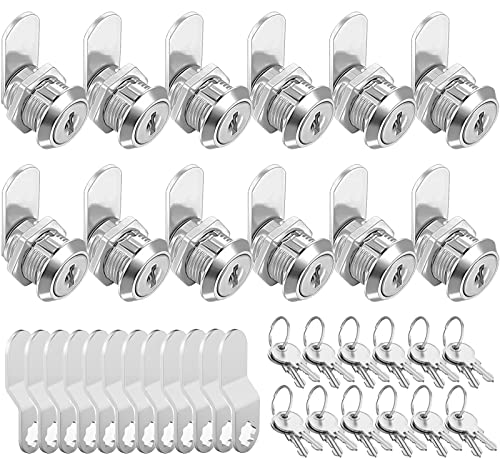 Sissinda 5/8'' Keyed Alike Cabinet Locks with Keys, 12 Packs, Waterproof, Durable Construction, Wide Application, Easy Installation, Satisfactory Guarantee - size: 5/8 Inch 12Pcs