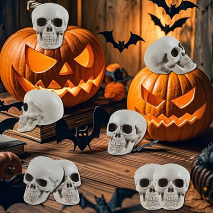 20 Pcs Halloween Skulls Realistic Looking Skulls Skeleton Head for Halloween Bar Home Table Decoration Model Human Skeleton Statue (1.6 x 1.8 x 2.3 Inches)