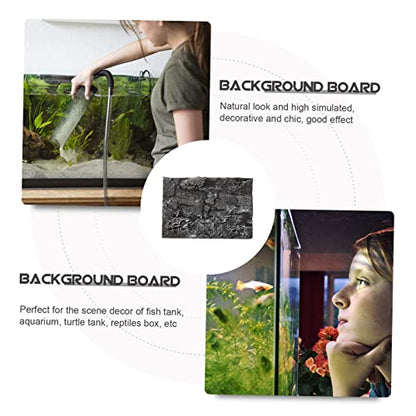 BESPORTBLE Terrarium Rock Decorative Panel 3D Aquarium Background Reptile Tank Fish Tank Background Fresh Chic Compact