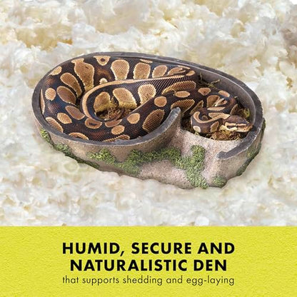 Zilla Rock Lair, Naturalistic Hide, Supports Shedding and Egg-Laying, Retains Humidity, Ideal for Snakes and Lizards, Extra Large