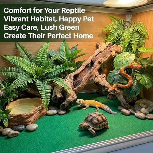 MAQIHAN Reptile Carpet 40 Gallon - 39 x 20 Inch Reptile Mat Reptile Tank Accessories Terrarium Liner for Bearded Dragon Snake Lizard Gecko Tortoise Habitat, Cut to Fit Substrate Liner