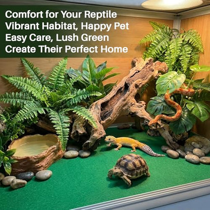MAQIHAN Reptile Carpet 40 Gallon - 39 x 20 Inch Reptile Mat Reptile Tank Accessories Terrarium Liner for Bearded Dragon Snake Lizard Gecko Tortoise Habitat, Cut to Fit Substrate Liner