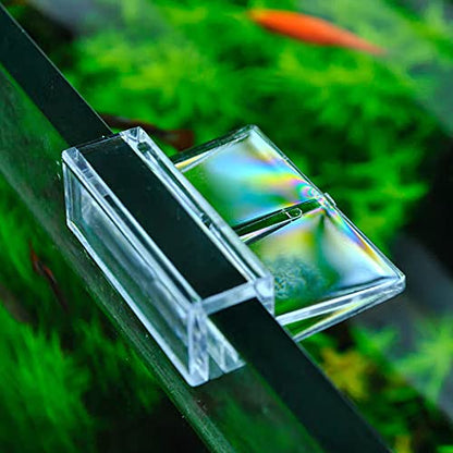 RUIAN Aquarium Glass Cover Clip, 8Pcs Fish Tanks Acrylic Support Holder Aquarium Lid Clips Clamps Clear Universal Lid Clips 10mm