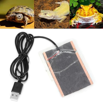 USB Reptile Carbon Fiber Heating Film, Bending Constant Temperature Heating Pad for Tortoise Snake Lizard Gecko Hermit Crab Turtle Amphibians