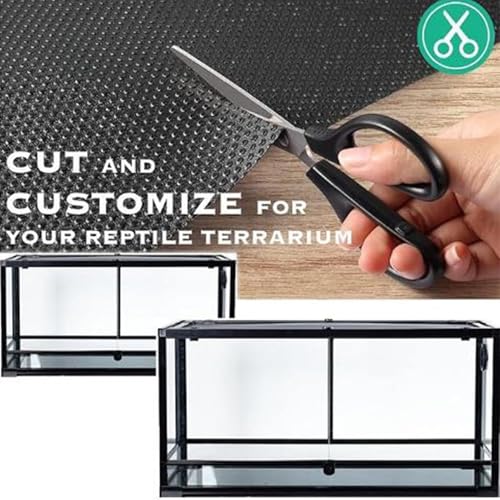 Reptile Terrarium Liner - Washable Non Slip Carpet Mat, Soft Texture Substrate Bedding for Lizards Snakes Gecko Enclosure Base | 36x18 Inch Easy Trim Flooring with Moisture Control for Habitat - color: L