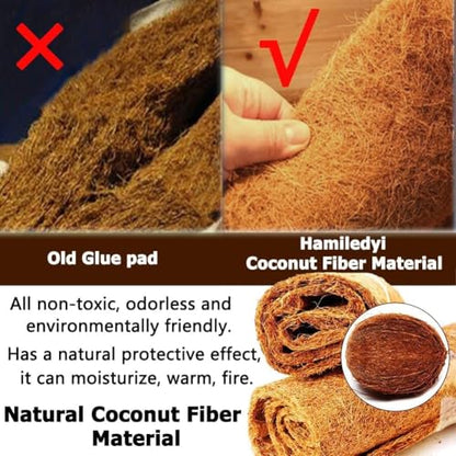 Hamiledyi Reptile Carpet Natural Coconut Fiber Tortoise Carpet Mats for Pet Terrarium Liner Reptile Supplies for Lizard Snake Chameleon Turtle Bedding Bunny Rabbit Mat (15 x Sheets) - size: 15 Packs/11.8 x 11.8 Inch