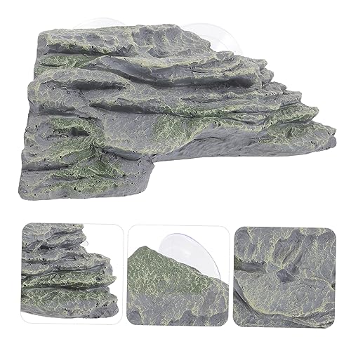 SUPVOX Turtle Basking Platform Suction Floating Island for Aquariums Hideout Playground for Turtles Lizards and Other Reptiles Multi Functional Tank Decor