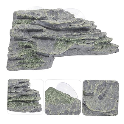 SUPVOX Turtle Basking Platform Suction Floating Island for Aquariums Hideout Playground for Turtles Lizards and Other Reptiles Multi Functional Tank Decor