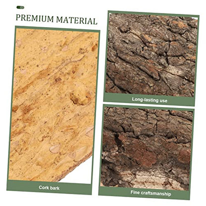POPETPOP 6pcs Cork Bark Decorative Background for Reptile Tanks and Aquariums Natural Aesthetic Decor for Turtles Lizards and Snakes Easy to Install No Maintenance Required