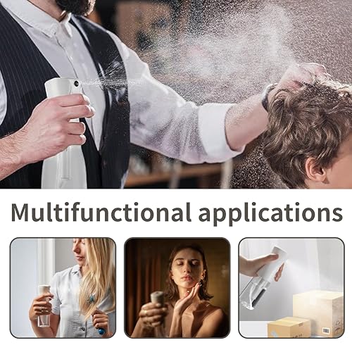 Continuous Spray Bottle for Hair-6.76OZ/200ML,Continuous Mister Empty Spray Bottles,Ultra Fine Mist Water Sprayer for Hairstyling, Cleaning, Plants, Pets, Barbers, Salons(2PCS)