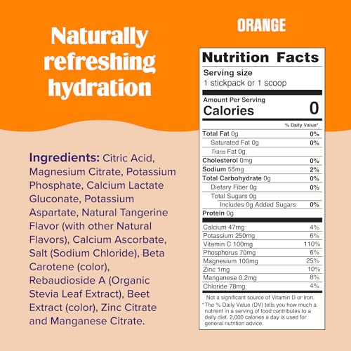 Ultima Replenisher Daily Electrolyte Powder Drink Mix, 90-Serving Canister | Zero Sugar Orange Hydration Powder with 6 Electrolytes & Minerals - Sugar Free, Plant-Based & Keto Friendly