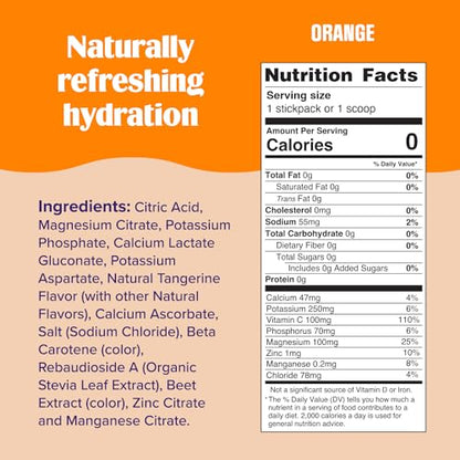 Ultima Replenisher Daily Electrolyte Powder Drink Mix, 90-Serving Canister | Zero Sugar Orange Hydration Powder with 6 Electrolytes & Minerals - Sugar Free, Plant-Based & Keto Friendly