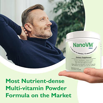 Adult, Allergen-Free Vitamin Supplements, Women and Mens Multivitamins with 13 Vitamins & 13 Minerals, Unflavored Multivitamin Powder, Low-Carb Adult Multivitamins, 275g - Solace Nutrition - style: Adult