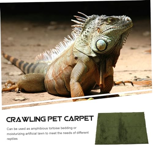 BESPORTBLE Reptile Carpet Mat for Bearded Dragon Lizard and Tortoise Moisture-Resistant Substrate for Terrarium Washable and Reusable Bedding for Climbing Pets