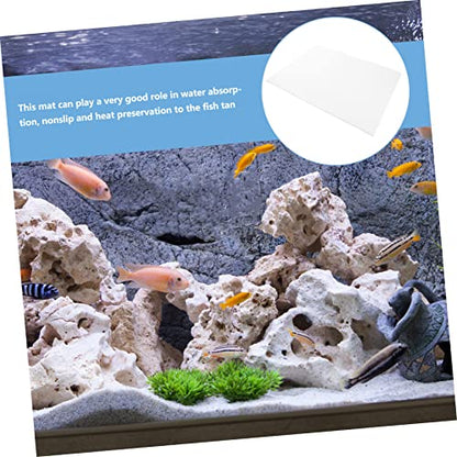 TOYANDONA Reptile Terrarium Cushioning Mat Shockproof Fish Tank Pad Thickened Nonslip Bottom Mat for Aquariums for Heat Preservation and Absorption White - color: White