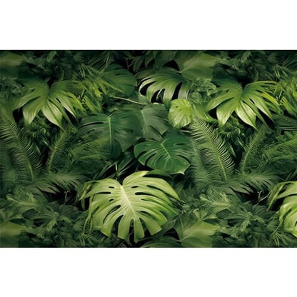 AWERT 48x24 inches Tropical Leaves Terrarium Background Polyester Reptile Habitat Background Rainforest Aquarium Background - size: 48x24in/120x60cm