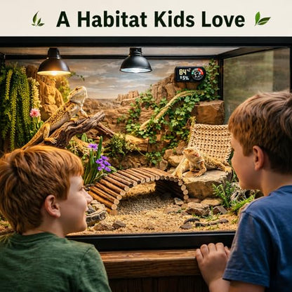 RUNANIA Bearded Dragon Tank Accessories, 10 PCS Reptile Hammock Plants Bridge Jungle Climber Vines for Snakes Bearded Dragon Chameleon Gecko Lizard - color: 10 Pcs