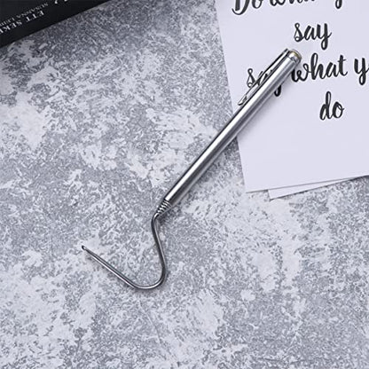 Snake Tool Snake Capture Hook Portable Mini Stainless Steel Snake Tong Stainless Steel Snake Hook Snake Catching Hook Snake Hook Reptile with Hook Hand Stick