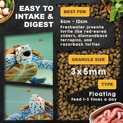 Ultra Fresh Floating Juvenile Turtle Food, All Natural Ingredients, Wild Sword Prawn, w/Deodorizing Probiotics, Juvenile Turtle Deodorizing Nutri Stick 15 oz - size: 15 Ounce (Pack of 1)