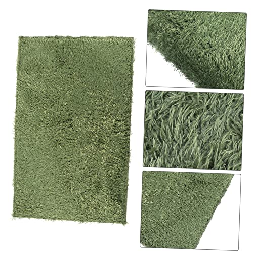 2pcs Reptile Carpet Substrate Liner Natural Simulation Moss Terrarium Mat for Turtles Snakes Lizards Comfortable Habitat Cushion for Reptiles Easy to Clean