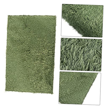 2pcs Reptile Carpet Substrate Liner Natural Simulation Moss Terrarium Mat for Turtles Snakes Lizards Comfortable Habitat Cushion for Reptiles Easy to Clean