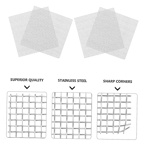 LIOOBO 10Pcs Stainless Steel Mesh Pad for Aquarium Planting Rust-Free Water Grass Fixing Net Sturdy Fish Tank Mesh for Aquatic Plants