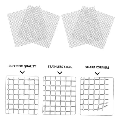LIOOBO 10Pcs Stainless Steel Mesh Pad for Aquarium Planting Rust-Free Water Grass Fixing Net Sturdy Fish Tank Mesh for Aquatic Plants