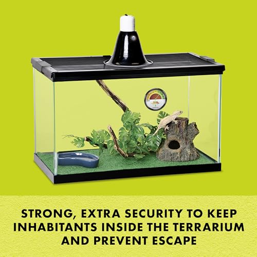 Zilla Heavy Duty Screen Clips, Secures Screen Covers to Terrarium, Fits Size 30G and Larger, 2 pack, Large - size: Large