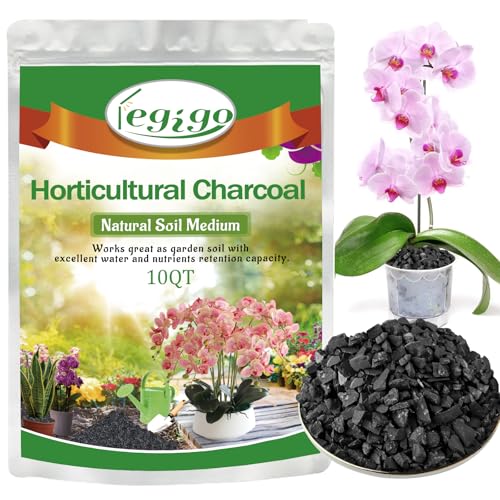 Legigo 10QT All Natural Horticultural Charcoal- Activated Hardwood Plant Charcoal for Soil Amendment, Conditioning Bonsai Soil, Succulent, Terrarium Supplies, Indoor Plant Potting Soil - color: 10 QT